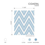 Load image into Gallery viewer, Amiens Coastal 11-3/8x13-3/4 Glass Tile Matte