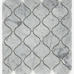 Load image into Gallery viewer, Carrara White Marble Lantern Arabesque Mosaic Polished/Honed
