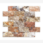 Load image into Gallery viewer, Scabos Travertine 2x4 Split Faced Mosaic Tile
