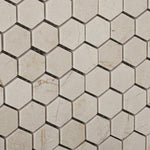 Load image into Gallery viewer, Crema Marfil 1&quot; Hexagon Polished  Mosaic Tile
