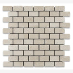 Load image into Gallery viewer, Crema Marfil 1x2 Tumbled Brick Mosaic Tile
