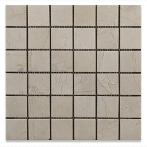 Crema Marfil 2x2 Tumbled Mosaic Tile