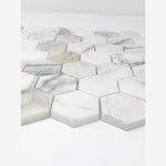 Load image into Gallery viewer, Calacatta Aureo Hexagon 12x12 Polished/Honed Marble Mosaic Tile