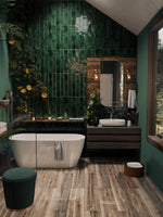 Load image into Gallery viewer, Zellure Verdal Green 2x16 Glossy Ceramic Tile