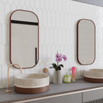 Load image into Gallery viewer, Doncaster Blanco 3x12 Scallop Glossy Ceramic Tile