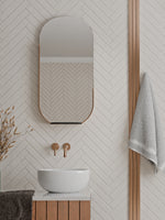 Load image into Gallery viewer, Zellure Alabaster White 2x16 Glossy Ceramic Tile