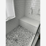 Load image into Gallery viewer, Carrara + Thassos + Blue Marble Penny Rounds 12x12 Polished/Honed Tile