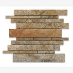 Load image into Gallery viewer, Scabos Travertine Honed Random Strip Mosaic Tile
