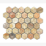 Load image into Gallery viewer, Scabos Travertine 2&quot; Hexagon Tumbled Mosaic Tile

