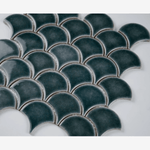 Load image into Gallery viewer, Clover Bayberry Fishscale 10x13 Mosaic Tile