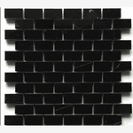 Load image into Gallery viewer, Nero Marquina 1x2 Brick Polished Marble Mosaic

