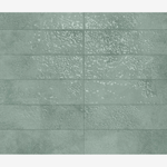 Load image into Gallery viewer, Verde Terra Teal 2.5x9 Bright Porcelain Tile