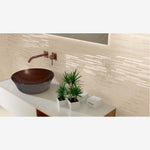 Load image into Gallery viewer, Serene Careza Crema 12x36 Porcelain Tile