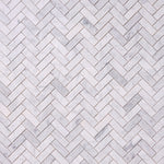 Load image into Gallery viewer, Carrara White Herringbone 1X3 Mosaic Polished/Honed