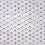 Load image into Gallery viewer, Carrara White Octave with Blue Marble Polished/Honed Mosaic