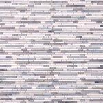 Load image into Gallery viewer, Thassos White + Carrara + Blue 12x12 Polished/Honed Marble Random Strips Tile