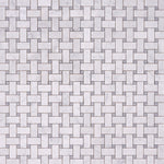 Load image into Gallery viewer, Carrara White Basketweave with Blue Marble Polished/Honed