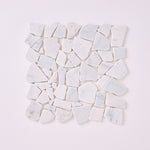 Load image into Gallery viewer, Carrara White Pebble Mosaic Tumbled Marble Tile