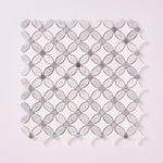 Load image into Gallery viewer, Florita Thassos + Carrara + Blue 12x12 Polished/Honed Marble Tile