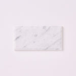 Load image into Gallery viewer, Carrara White 3x6 Beveled Subway Polished/Honed Marble Tile