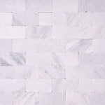 Load image into Gallery viewer, Carrara White 3×6 Tumbled Marble Tile