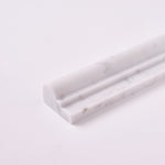 Load image into Gallery viewer, Carrara White Chair Rail Molding Polished/Honed