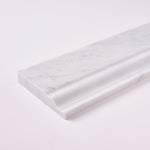 Load image into Gallery viewer, Carrara White Marble 4.75x12 Baseboard Molding