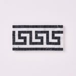 Load image into Gallery viewer, Carrara White Greek Key Border w/ Black Polished or Honed