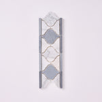 Load image into Gallery viewer, Carrara White 4x12 Lantern Border w/ Blue Gray Marble Polished/Honed