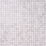 Load image into Gallery viewer, Carrara White 1×1 Polished/Honed Marble Mosaic