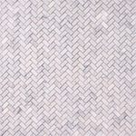 Load image into Gallery viewer, Carrara White Mini Herringbone Mosaic Polished/Honed