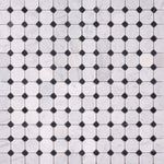 Load image into Gallery viewer, Carrara White Marble Octagon with Black Marble Polished/Honed