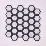 Load image into Gallery viewer, Carrara White Phantom Hex with Black Marble Polished/Honed