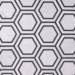 Load image into Gallery viewer, Carrara White 8x9 Milano Hexagon w/Black Marble Mosaic