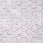 Load image into Gallery viewer, Carrara White Marble 3" Hexagon Mosaic Polished/Honed