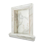 Load image into Gallery viewer, Calacatta Gold  Marble Hand-Made Shampoo Niche / Shelf - Large
