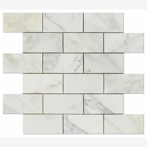 Calacatta Gold 2x4 Marble Mosaic Tile