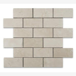 Load image into Gallery viewer, Crema Marfil 2x4 Brick Polished/Honed Marble Tile