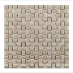 Crema Marfil 3D Pillow Polished Mosaic Tile