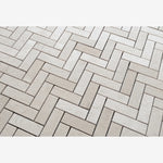 Load image into Gallery viewer, Crema Marfil 1x3 Herringbone Polished/Honed Marble Tile