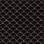 Load image into Gallery viewer, Midnight Scallop Glossy Porcelain Mosaic Tile