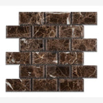 Load image into Gallery viewer, Cocoa Royale 2x4 Beveled Polished Brick Mosaic Tile