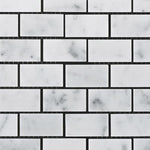 Load image into Gallery viewer, Carrara White Marble Baby Brick Mosaic Polished/Honed Stone Tilezz 
