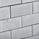 Load image into Gallery viewer, Carrara White Marble 2x4 Beveled Mosaic Polished/Honed Stone Tilezz 

