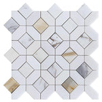 Load image into Gallery viewer, Calacatta Gold Eclipse Marble Mosaic Tile Stone Tilezz