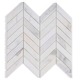 Load image into Gallery viewer, Calacatta Gold Chevron Mosaic Polished Stone Tilezz