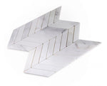 Load image into Gallery viewer, Calacatta Gold Chevron Mosaic Polished Stone Tilezz