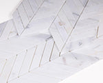 Load image into Gallery viewer, Calacatta Gold Chevron Mosaic Polished Stone Tilezz