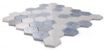 Load image into Gallery viewer, Thassos White &amp; Azul Celeste (Blue) 2&quot; Hexagon Marble Polished Stone Tilezz 
