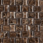 Load image into Gallery viewer, Emperador Dark 3D Pillow Polished Mosaic Tile Stone Tilezz 
